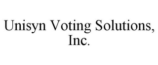 UNISYN VOTING SOLUTIONS, INC.