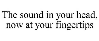 THE SOUND IN YOUR HEAD, NOW AT YOUR FINGERTIPS
