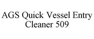 AGS QUICK VESSEL ENTRY CLEANER 509