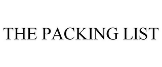 THE PACKING LIST