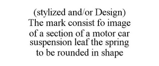 (STYLIZED AND/OR DESIGN) THE MARK CONSIST FO IMAGE OF A SECTION OF A MOTOR CAR SUSPENSION LEAF THE SPRING TO BE ROUNDED IN SHAPE