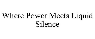 WHERE POWER MEETS LIQUID SILENCE