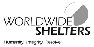 WORLDWIDE SHELTERS HUMANITY, INTEGRITY RESOLVE