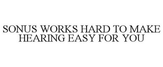 SONUS WORKS HARD TO MAKE HEARING EASY FOR YOU