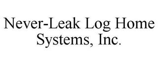 NEVER-LEAK LOG HOME SYSTEMS, INC.