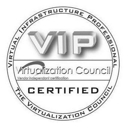 VIRTUAL INFRASTRUCTURE PROFESSIONAL VIP VIRTUALIZATION COUNCIL VENDOR INDEPENDENT CERTIFICATION CERTIFIED THE VIRTUALIZATION COUNCIL