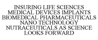 INSURING LIFE SCIENCES MEDICAL DEVICES IMPLANTS BIOMEDICAL PHARMACEUTICALS NANO TECHNOLOGY NUTRACEUTICALS AS SCIENCE LOOKS FORWARD