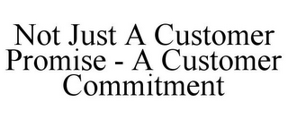 NOT JUST A CUSTOMER PROMISE - A CUSTOMER COMMITMENT