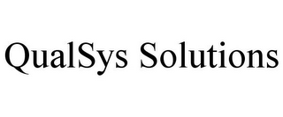 QUALSYS SOLUTIONS