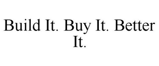 BUILD IT. BUY IT. BETTER IT.