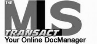 THE MLS TRANSACT YOUR ONLINE DOCMANAGER