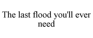 THE LAST FLOOD YOU'LL EVER NEED