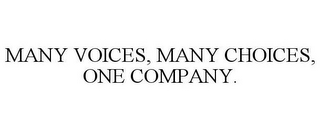 MANY VOICES, MANY CHOICES, ONE COMPANY.