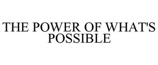 THE POWER OF WHAT'S POSSIBLE