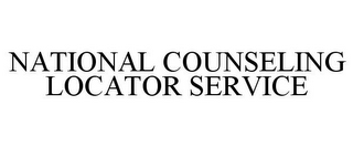 NATIONAL COUNSELING LOCATOR SERVICE