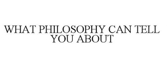 WHAT PHILOSOPHY CAN TELL YOU ABOUT