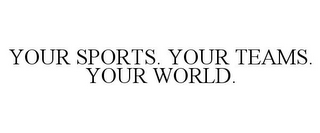 YOUR SPORTS. YOUR TEAMS. YOUR WORLD.