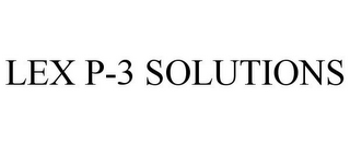 LEX P-3 SOLUTIONS