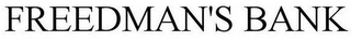 FREEDMAN'S BANK