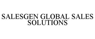 SALESGEN GLOBAL SALES SOLUTIONS