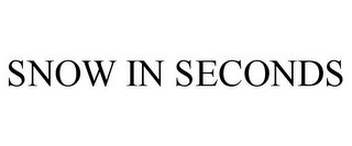 SNOW IN SECONDS