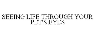 SEEING LIFE THROUGH YOUR PET'S EYES