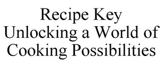 RECIPE KEY UNLOCKING A WORLD OF COOKING POSSIBILITIES