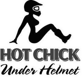 HOT CHICK UNDER HELMET