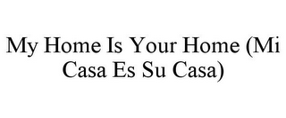 MY HOME IS YOUR HOME (MI CASA ES SU CASA)