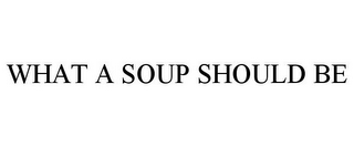 WHAT A SOUP SHOULD BE