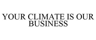 YOUR CLIMATE IS OUR BUSINESS