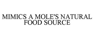 MIMICS A MOLE'S NATURAL FOOD SOURCE