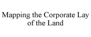 MAPPING THE CORPORATE LAY OF THE LAND