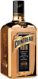 COINTREAU NOIR A BLEND OF ORANGE LIQUEUR & COGNAC IMPORTER LIQUEUR PRODUCT OF FRANCE ANGERS-FRANCE E. COINTREAU 1849