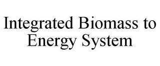 INTEGRATED BIOMASS TO ENERGY SYSTEM