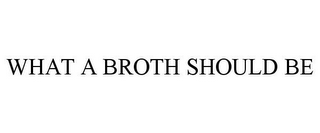 WHAT A BROTH SHOULD BE