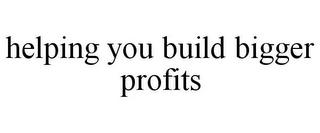 HELPING YOU BUILD BIGGER PROFITS