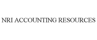 NRI ACCOUNTING RESOURCES