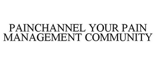 PAINCHANNEL YOUR PAIN MANAGEMENT COMMUNITY