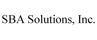 SBA SOLUTIONS, INC.