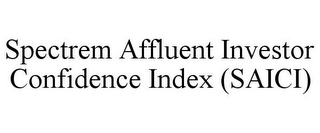 SPECTREM AFFLUENT INVESTOR CONFIDENCE INDEX (SAICI)