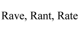 RAVE, RANT, RATE