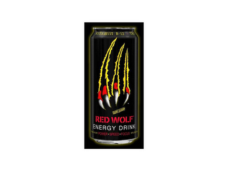 RED WOLF ENERGY DRINK, CITRUS RUSH, POWER SPEED FOCUS