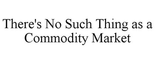 THERE'S NO SUCH THING AS A COMMODITY MARKET