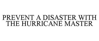 PREVENT A DISASTER WITH THE HURRICANE MASTER