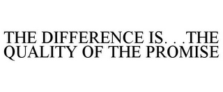 THE DIFFERENCE IS. . .THE QUALITY OF THE PROMISE
