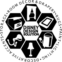 DISNEY DESIGN SOLUTION · STORAGE · ROOM DÉCOR & DRAPERY · RUGS · PAINT · LIGHTING · DECORATIVE ACCENTS