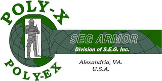 POLY-X POLY-EX SEG ARMOR DIVISION OF S.E.G. INC. ALEXANDRIA, VA. U.S.A.