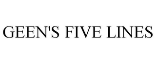 GEEN'S FIVE LINES