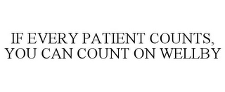 IF EVERY PATIENT COUNTS, YOU CAN COUNT ON WELLBY